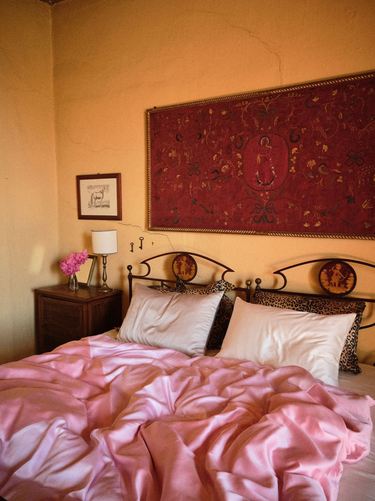 Magpie Duvet Cover - Two-Tone Pink