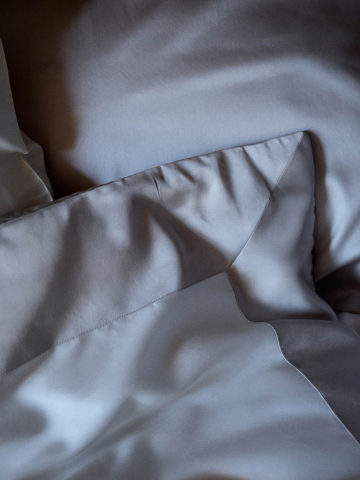 October Duvet Cover - Ivory and Armour Grey