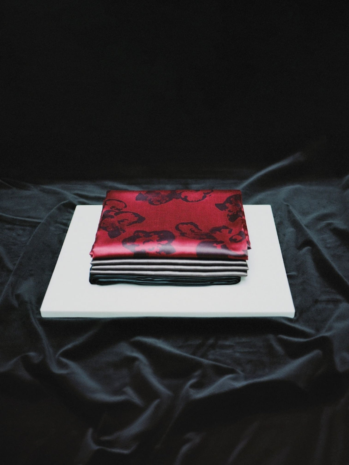 Adam Duvet Cover - Wild Orchid on Burgundy