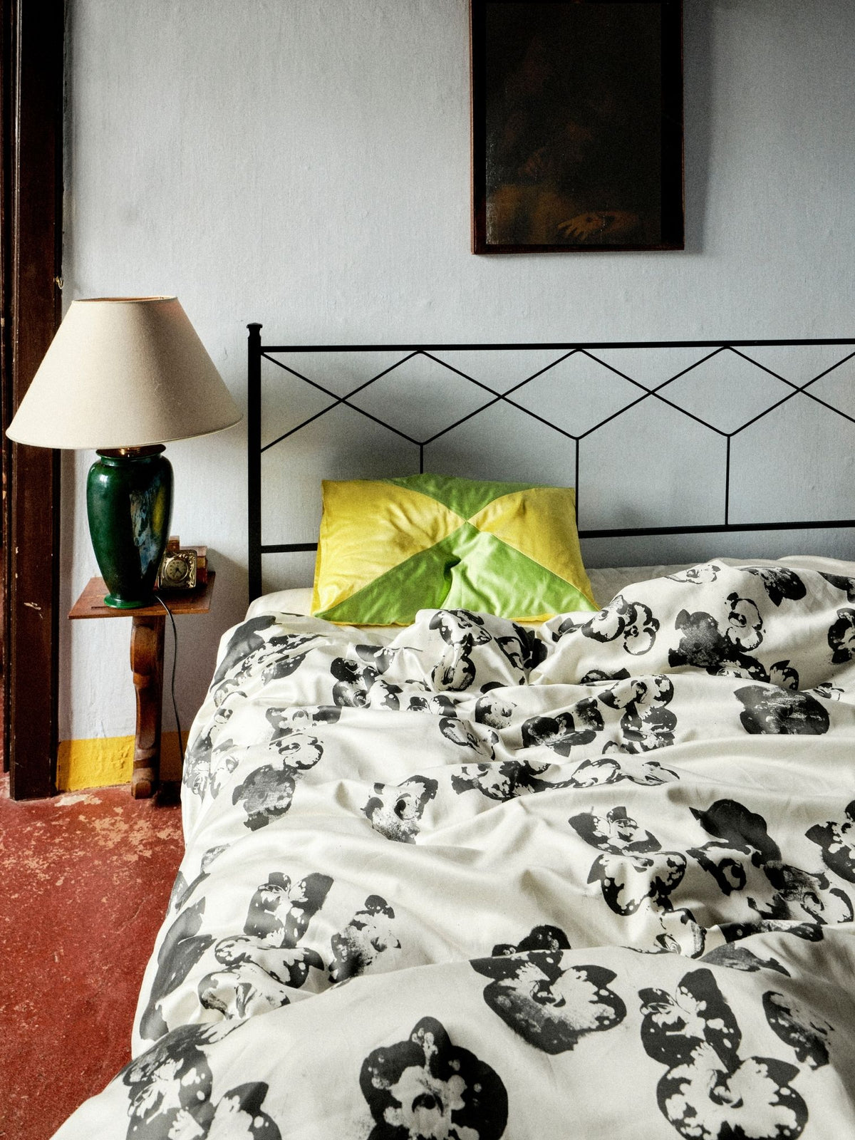 Adam Duvet Cover - Wild Orchid on Ivory
