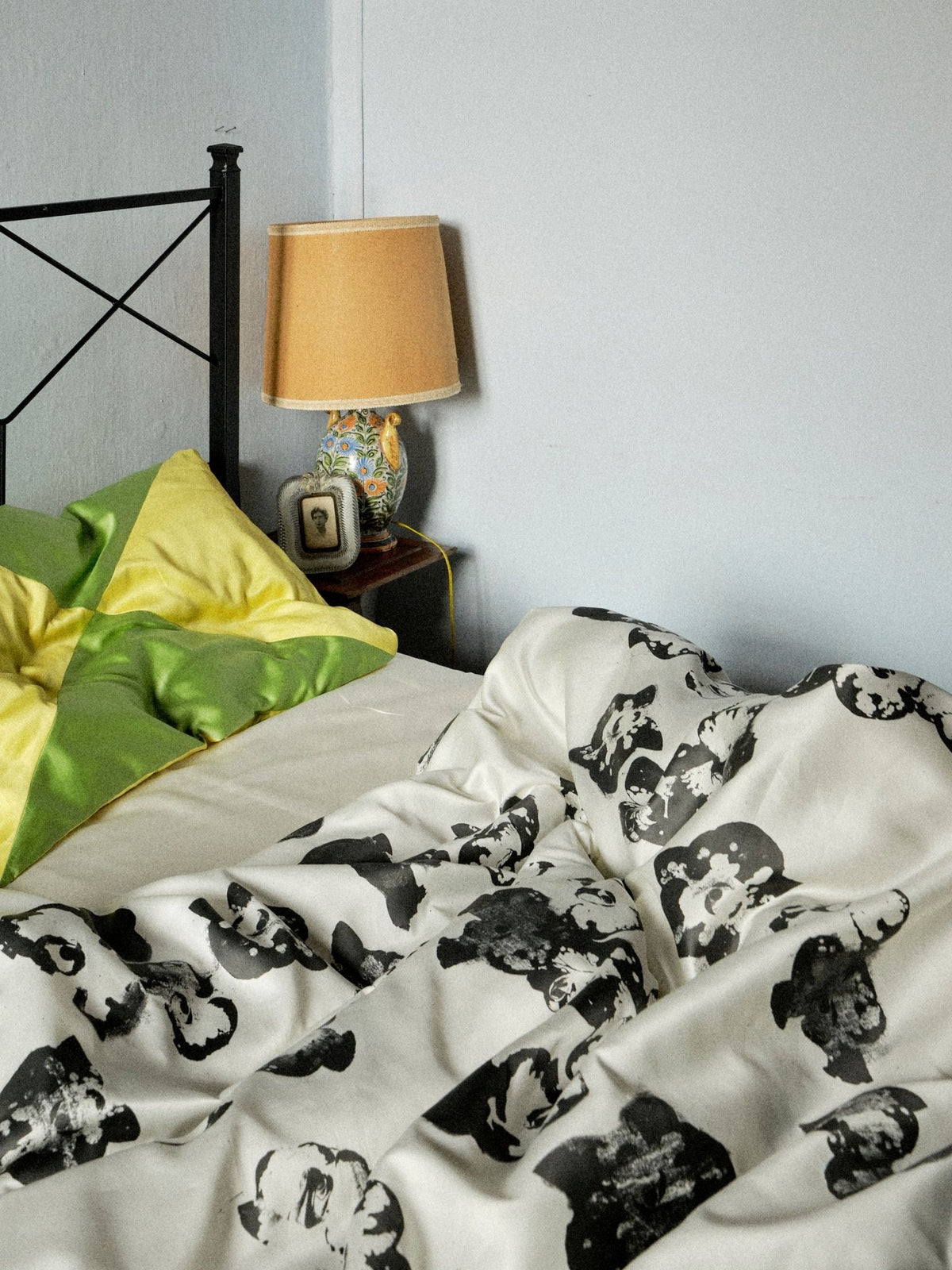 Adam Duvet Cover - Wild Orchid on Ivory