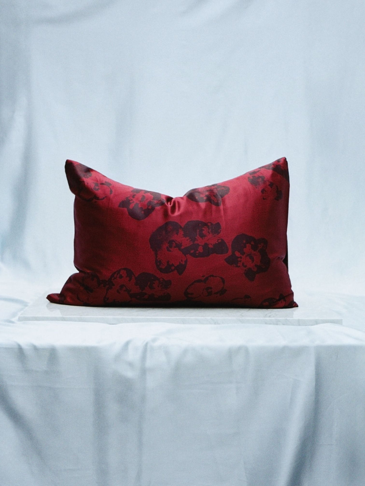 Adam Pillowcase - Wild Orchid on Burgundy