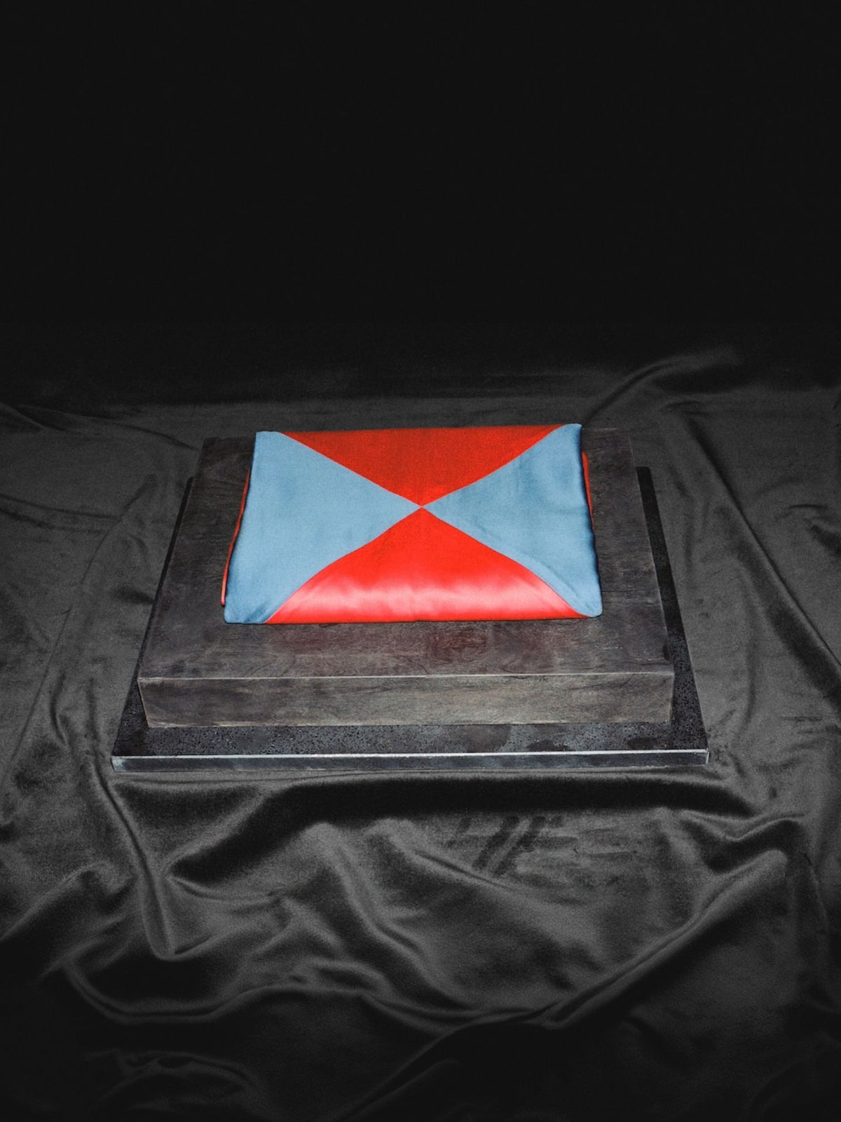 Magpie Duvet Cover - Navy and Cardinal Red