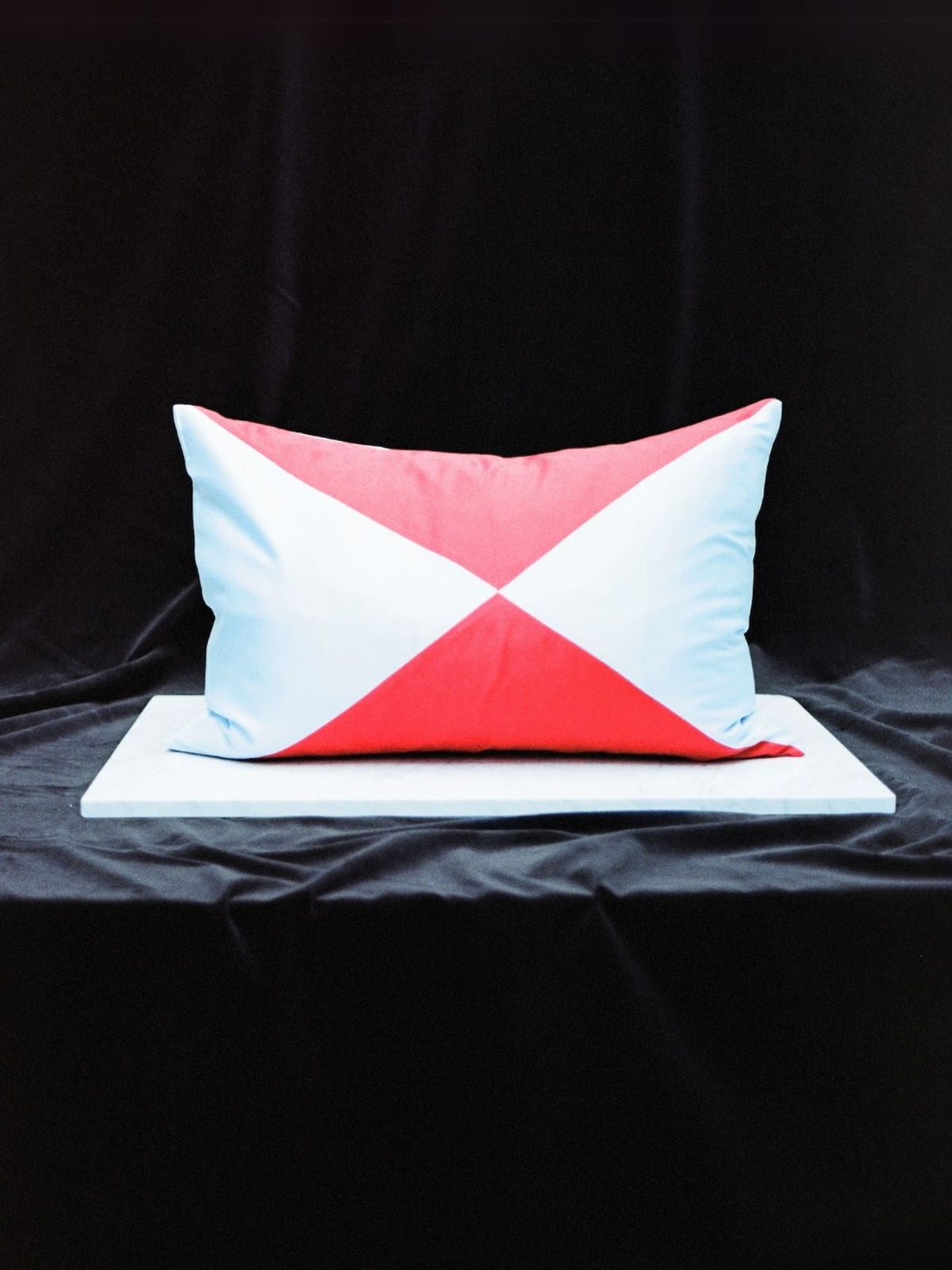Magpie Pillowcase - Cardinal Red and Baby Blue