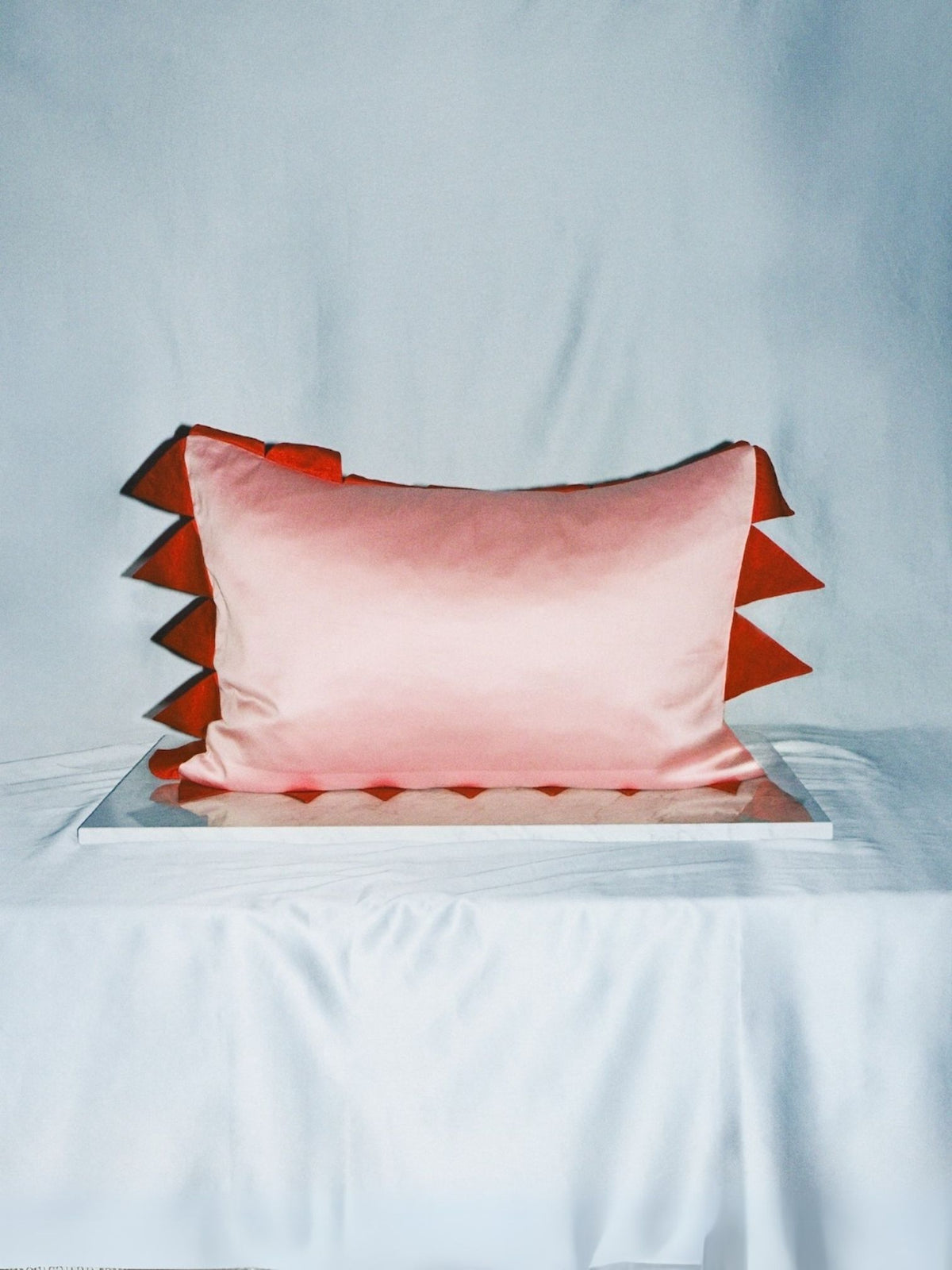 Victoria Pillowcase - Dark Pink and Cardinal Red
