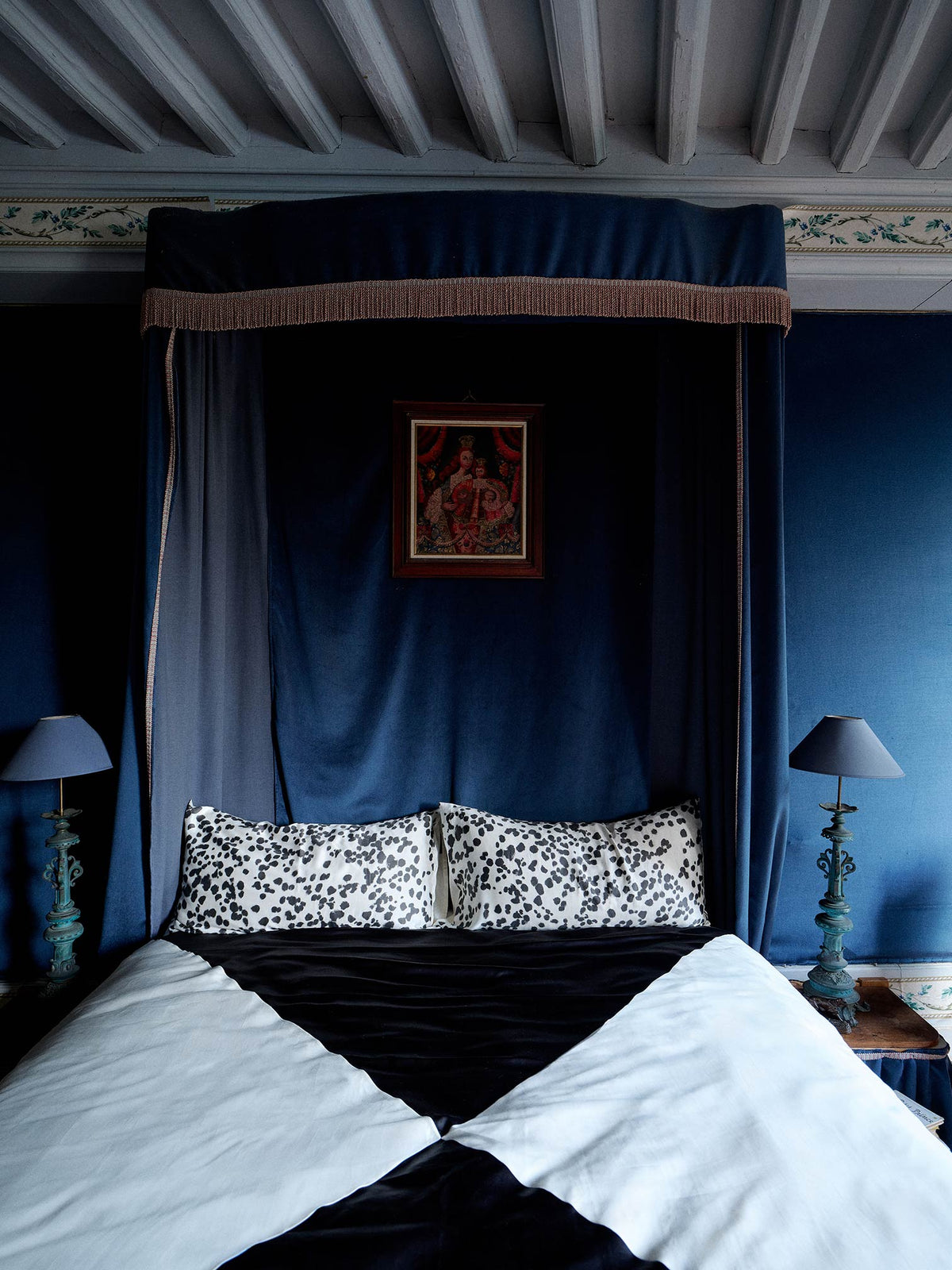 Magpie Duvet Cover - Midnight Black and Ivory