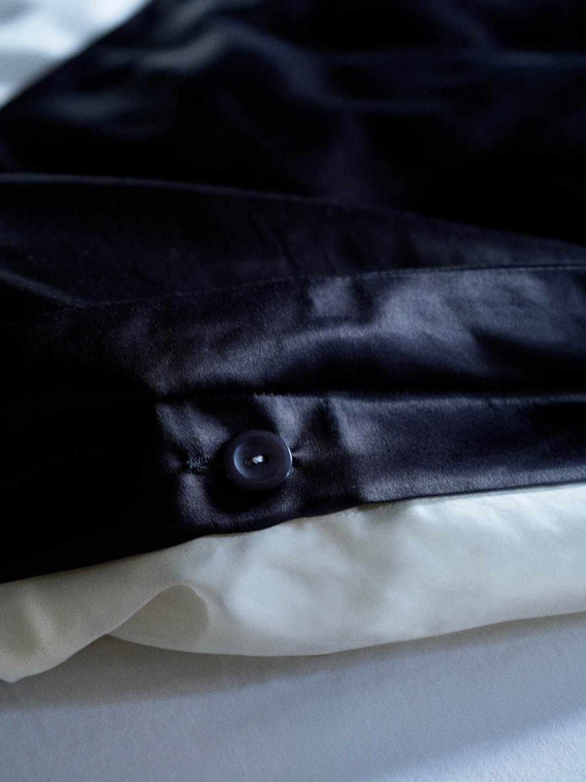 Magpie Duvet Cover - Midnight Black and Ivory